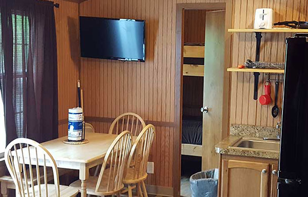 Deluxe Cabin seating area