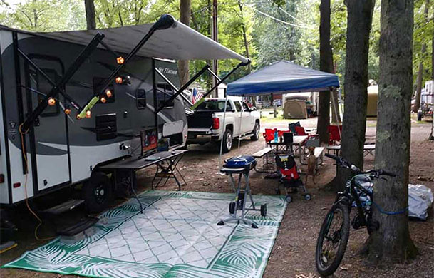 RV campsite at Adventure Bound New Hampshire