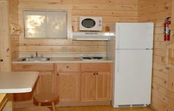 Deluxe Cabin interior kitchen